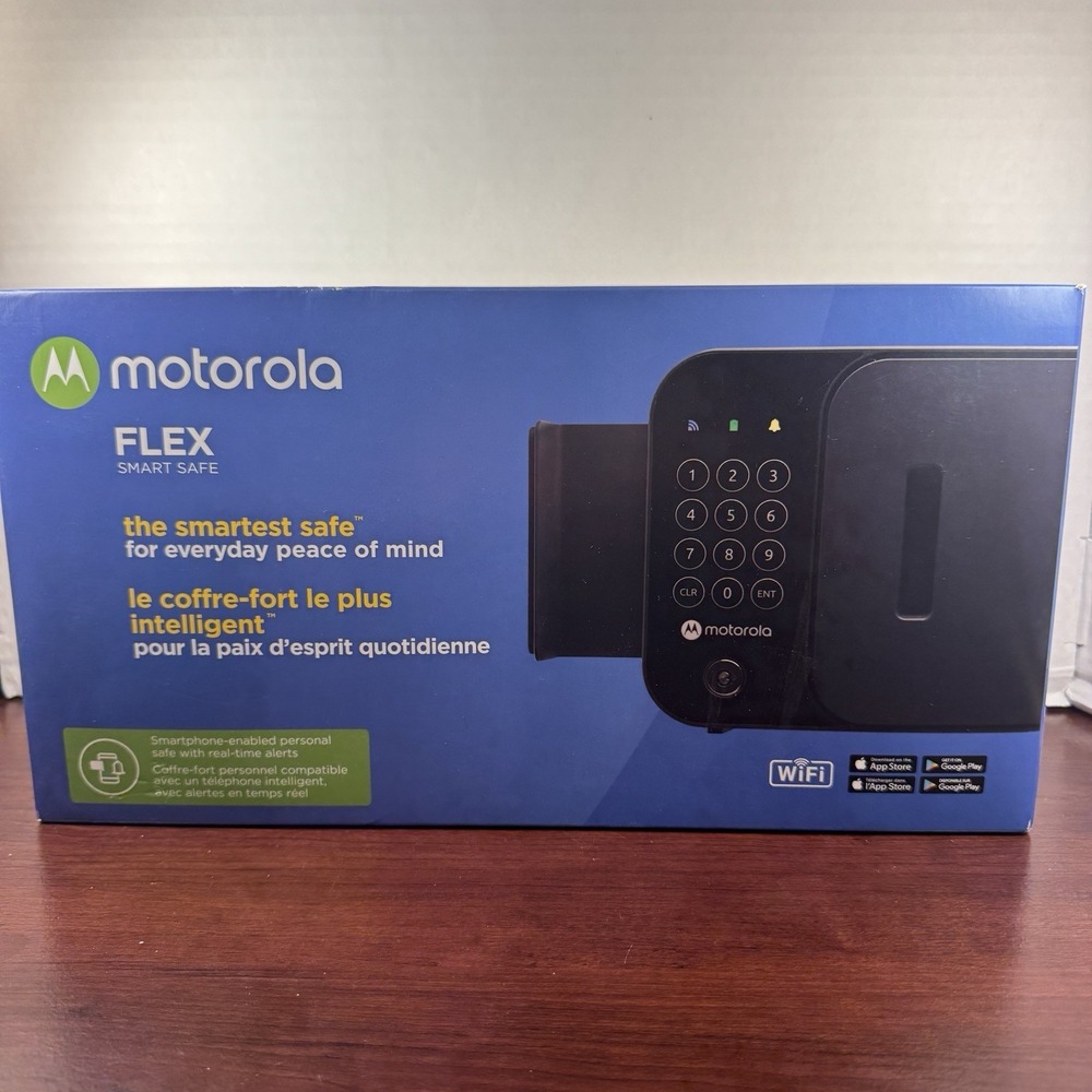 Motorola Flex Smart Safe WiFi Security Monitoring Electronic Keypad Lock MFLX